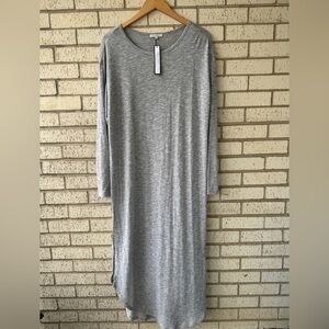 Z Supply Heather Gray Long Sleeve Maxi Dress
